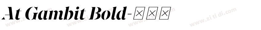At Gambit Bold字体转换